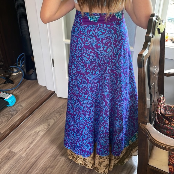 NWOT silk wrap skirt, O/S - Picture 2 of 6